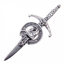Clan Crest Pewter Kilt Pin with Baillie Crest