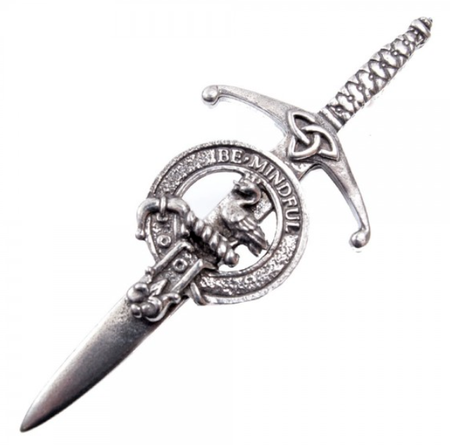 Clan Crest Pewter Kilt Pin with Campbell of Cawdor Crest