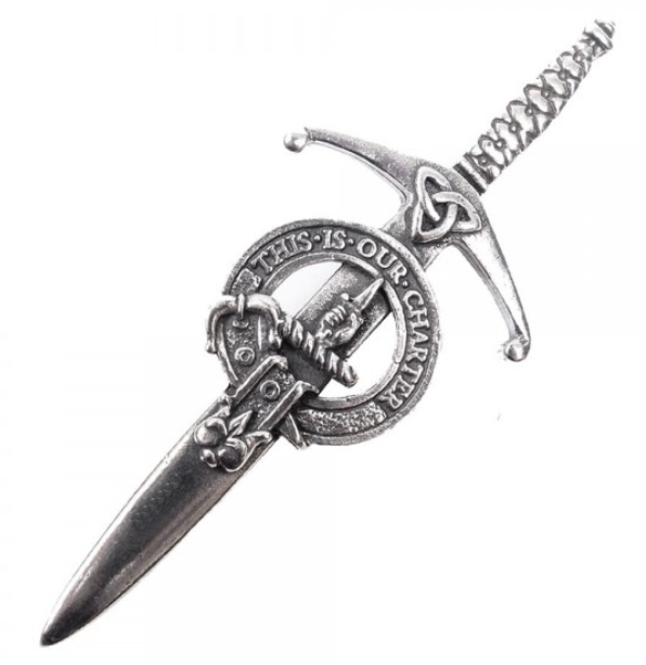 Clan Crest Pewter Kilt Pin with Charteris Crest