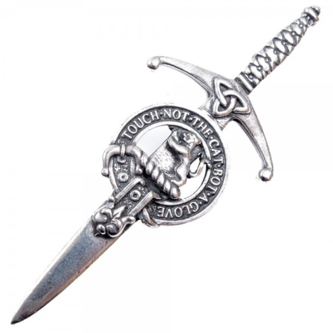 Clan Crest Pewter Kilt Pin with Chattan Crest