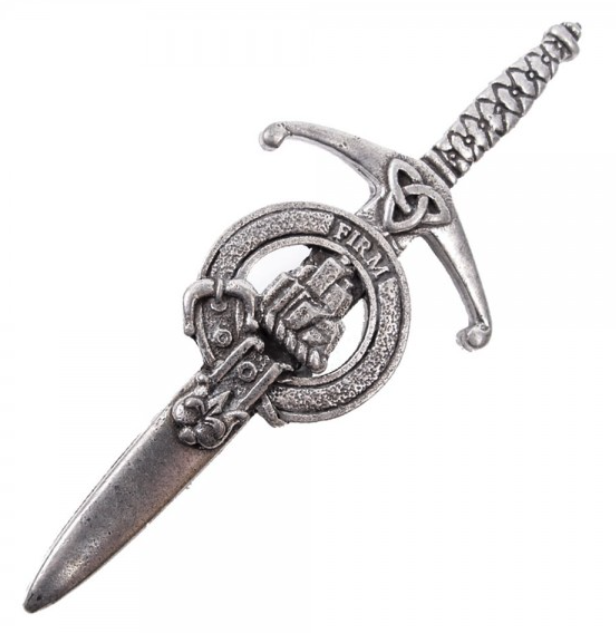 Clan Crest Pewter Kilt Pin with Dalrymple Crest
