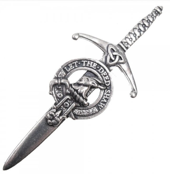 Clan Crest Pewter Kilt Pin with Fleming Crest