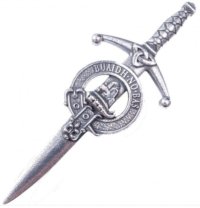 Clan Crest Pewter Kilt Pin with Forsyth Crest