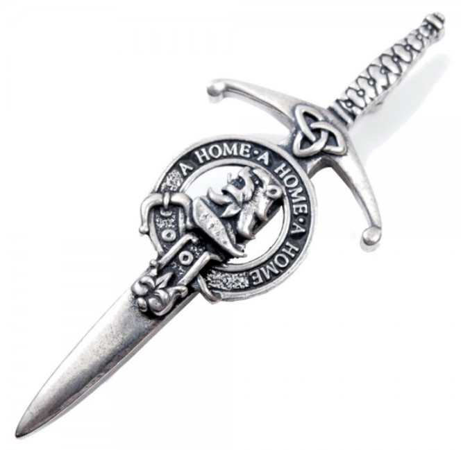 Clan Crest Pewter Kilt Pin with Home/Hume Crest