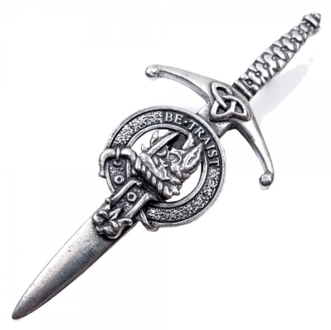 Clan Crest Pewter Kilt Pin with Innes Crest