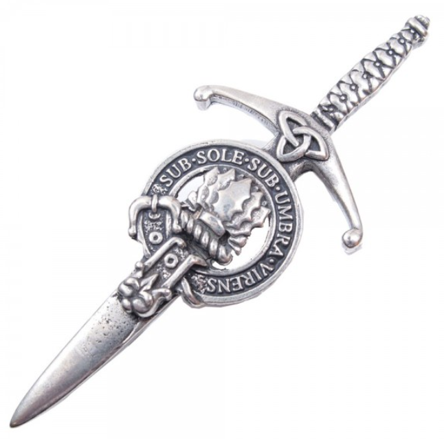 Clan Crest Pewter Kilt Pin with Irvine Crest