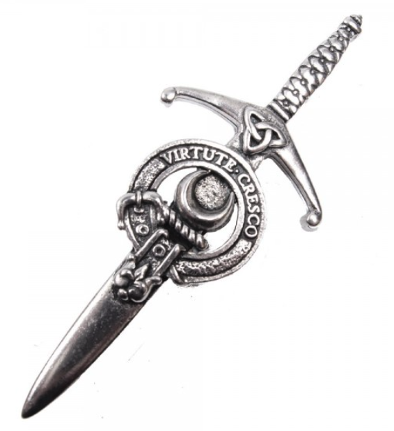 Clan Crest Pewter Kilt Pin with Leask Crest