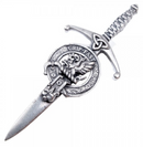 Clan Crest Pewter Kilt Pin with Leslie Crest