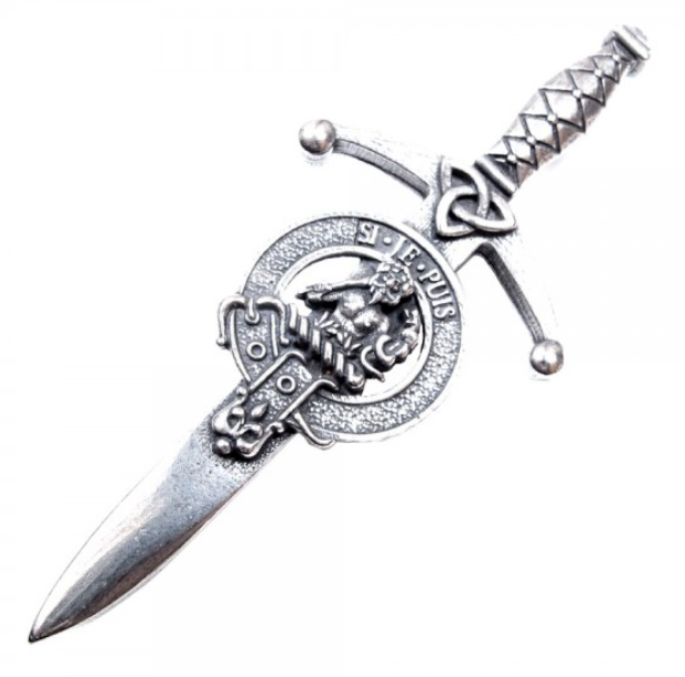 Clan Crest Pewter Kilt Pin with Livingston Crest
