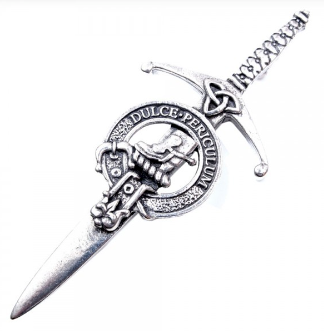 Clan Crest Pewter Kilt Pin with MacAulay Crest