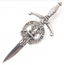 Clan Crest Pewter Kilt Pin with MacDonald of Keppoch Crest