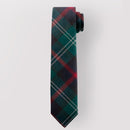 Close-up of Pure Wool Tie in Sutherland Old Modern Tartan, highlighting its vibrant colors and classic pattern ideal for weddings and formal occasions.
