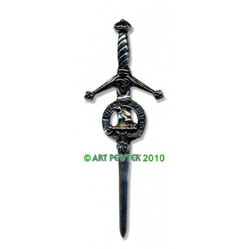 Clan Crest Pewter Kilt Pin with Hunter Crest