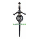 Clan Crest Pewter Kilt Pin with Russell Crest