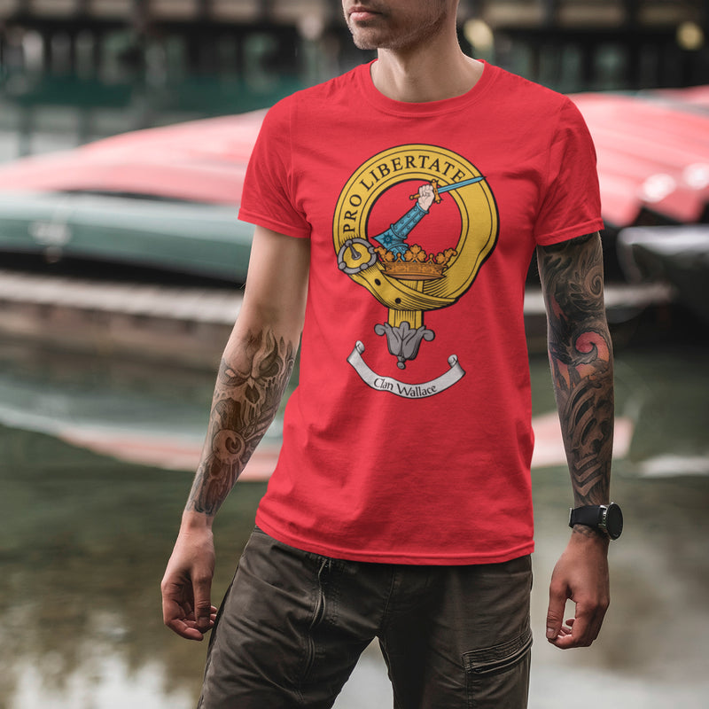Wallace Clan Crest Gents T Shirt