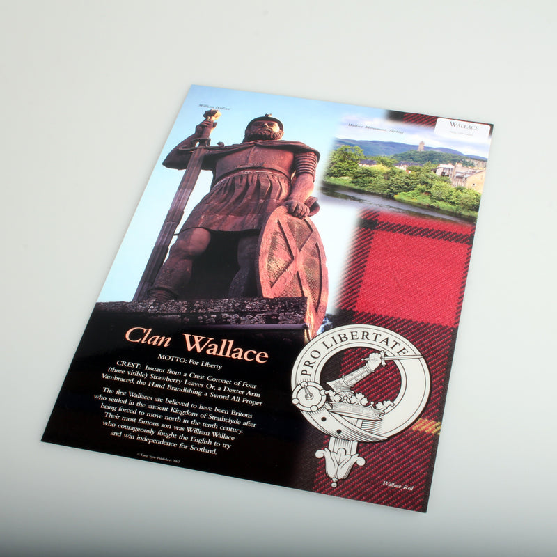Wallace Scottish Clan Poster A4