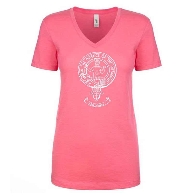 Allardice Clan Crest Ladies Ouline T-Shirt