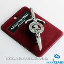 Clan Crest Pewter Kilt Pin with Armstrong Crest