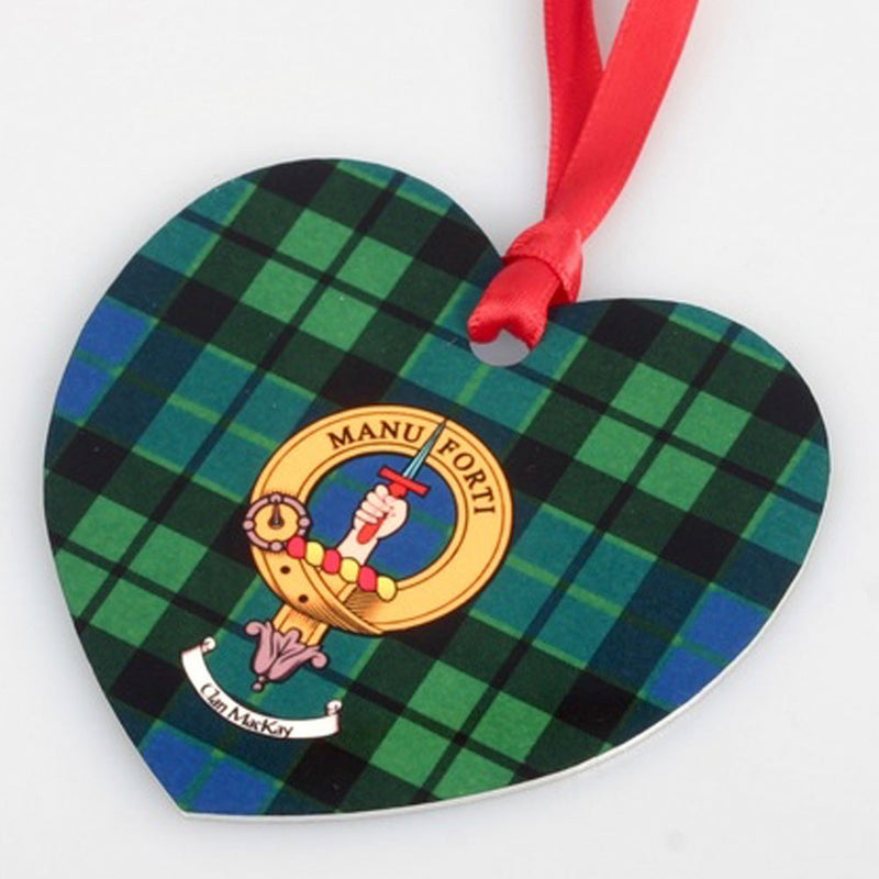 Clan Crest and Tartan Metal Christmas Ornament - 6 Styles Available