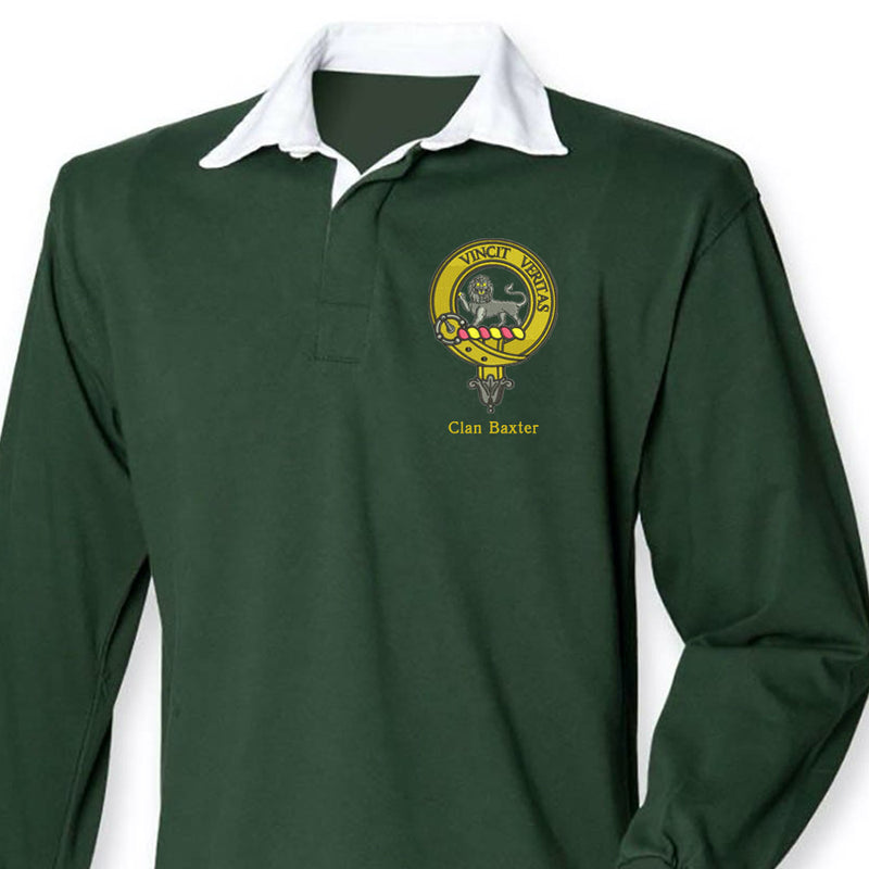 Baxter Clan Crest Embroidered Rugby Shirt