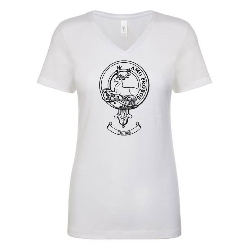 Blair Clan Crest Ladies Ouline T-Shirt