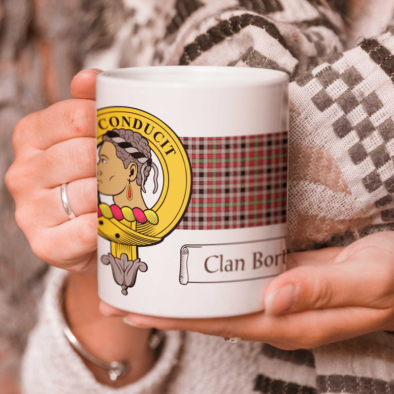 Borthwick Clan Crest and Tartan Mug
