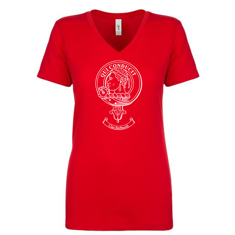 Borthwick Clan Crest Ladies Ouline T-Shirt
