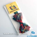 Boyd Modern Tartan Bow Tie displayed elegantly, showcasing its 100% pure new wool material, adjustable elastic strap, and classic design for stylish gents.