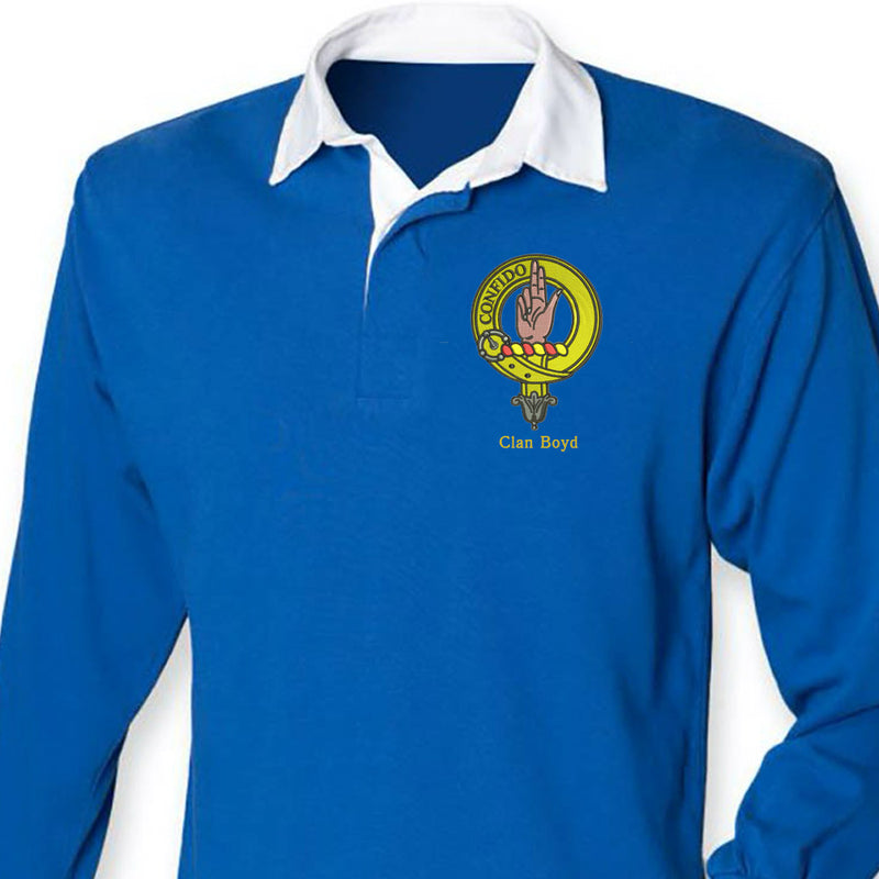 Boyd Clan Crest Embroidered Rugby Shirt