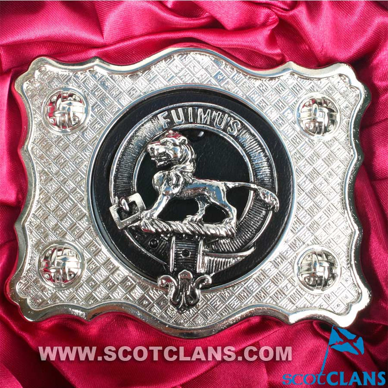 Bruce Pewter Clan Crest Buckle For Kilt Belts