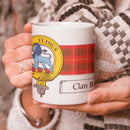 Bruce Clan Crest and Tartan Mug