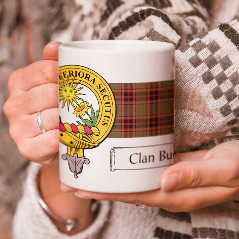 Buchan Clan Crest and Tartan Mug
