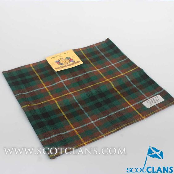 Wool Tartan Pocket Square in Buchanan Hunting Modern Tartan