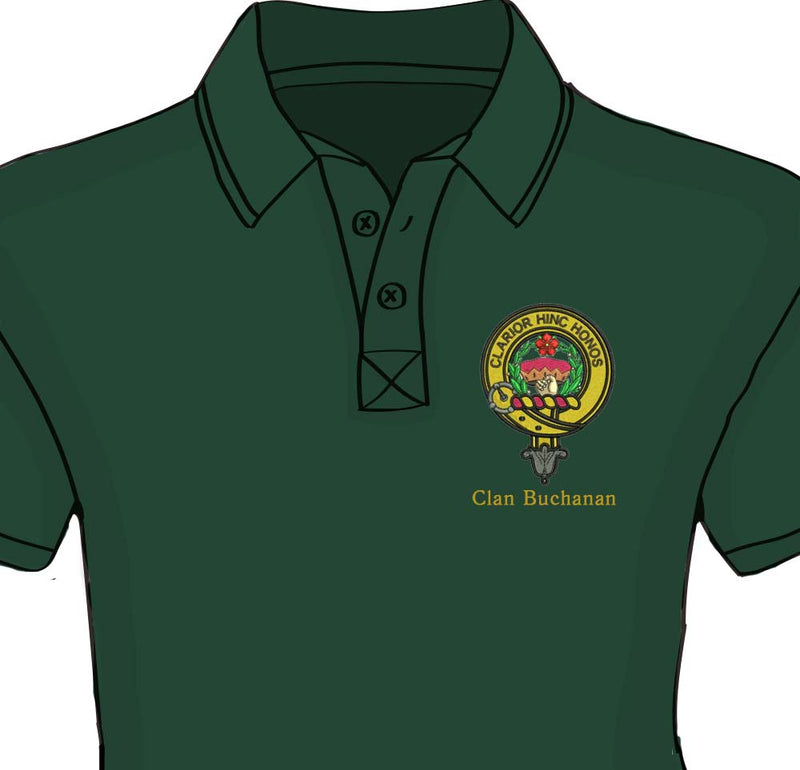Buchanan Clan Crest Embroidered Polo
