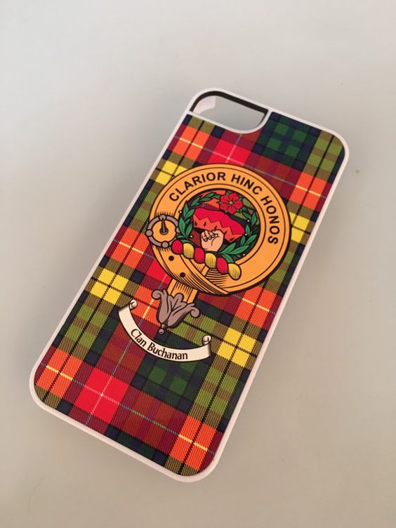 Buchanan Tartan and Clan Crest iPhone Rubber Case - 4 - 7