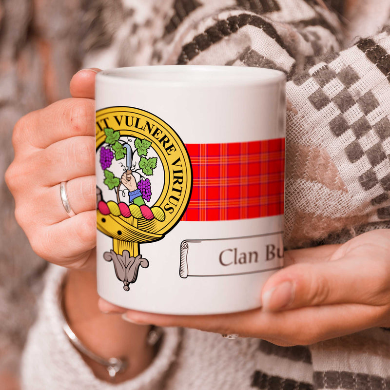 Burnett Clan Crest and Tartan Mug