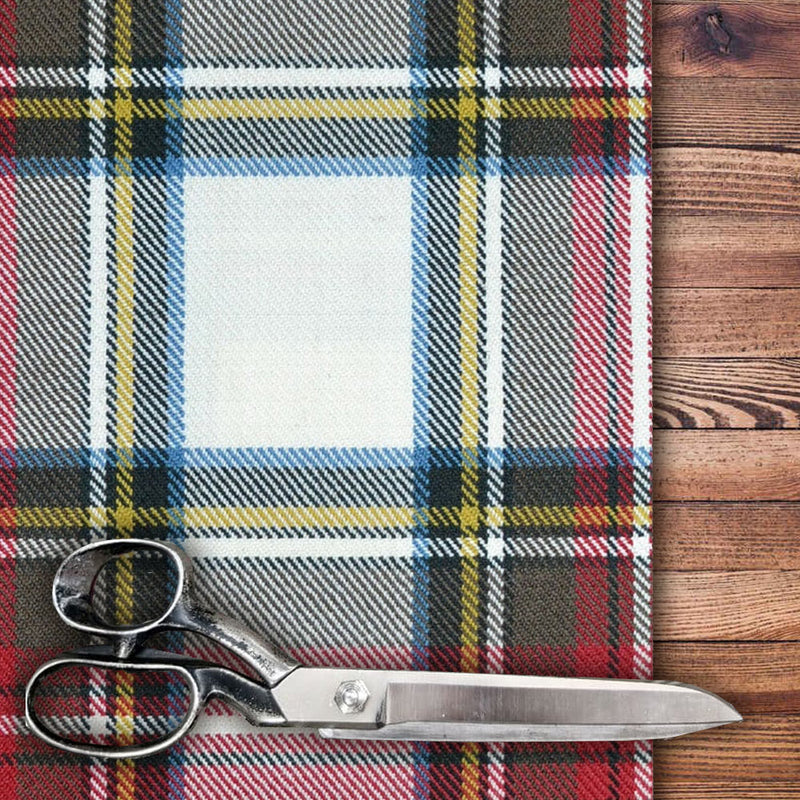 Stewart Dress Muted Heavy Weight Tartan per meter - Discounted Price