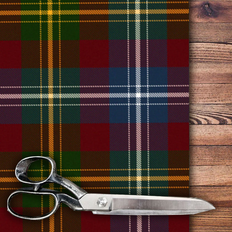 Forrester Red Modern  Tartan by the Meter