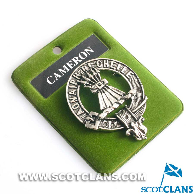 Cameron Clan Crest Badge in Pewter