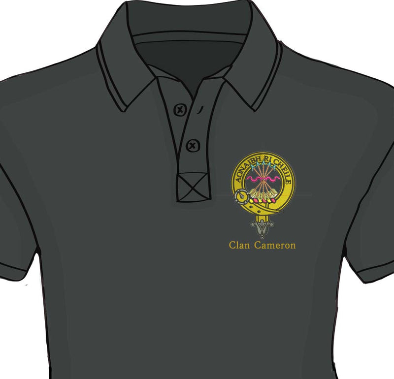 Cameron Clan Crest Embroidered Polo