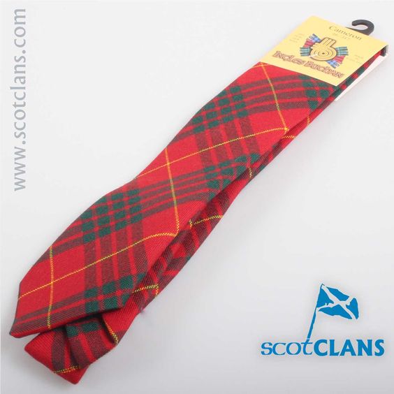 Pure Wool Tie in Cameron Clan Modern Tartan