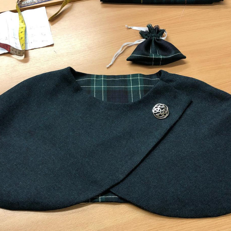 Reversible Crossover Capelet - choose your tartan and tweed