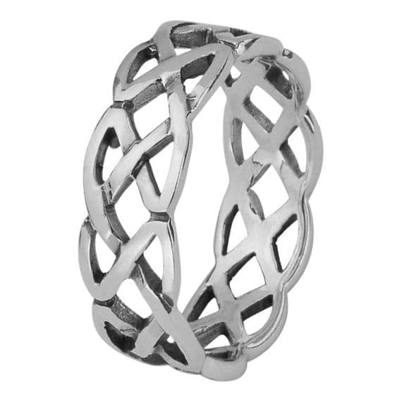 Celtic Knotwork Silver Band Ring