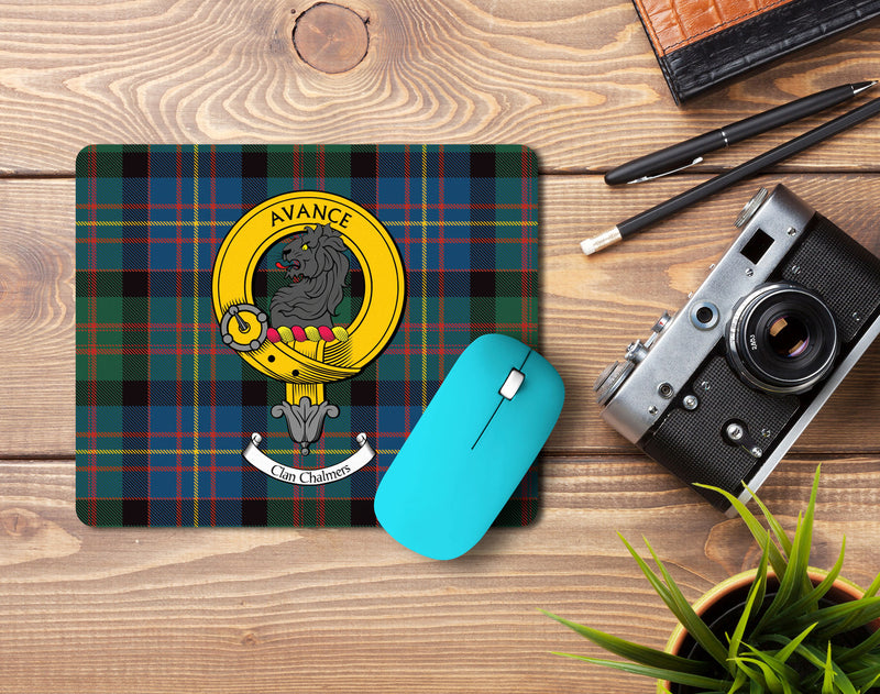 Chalmers Clan Crest Mouse Pad