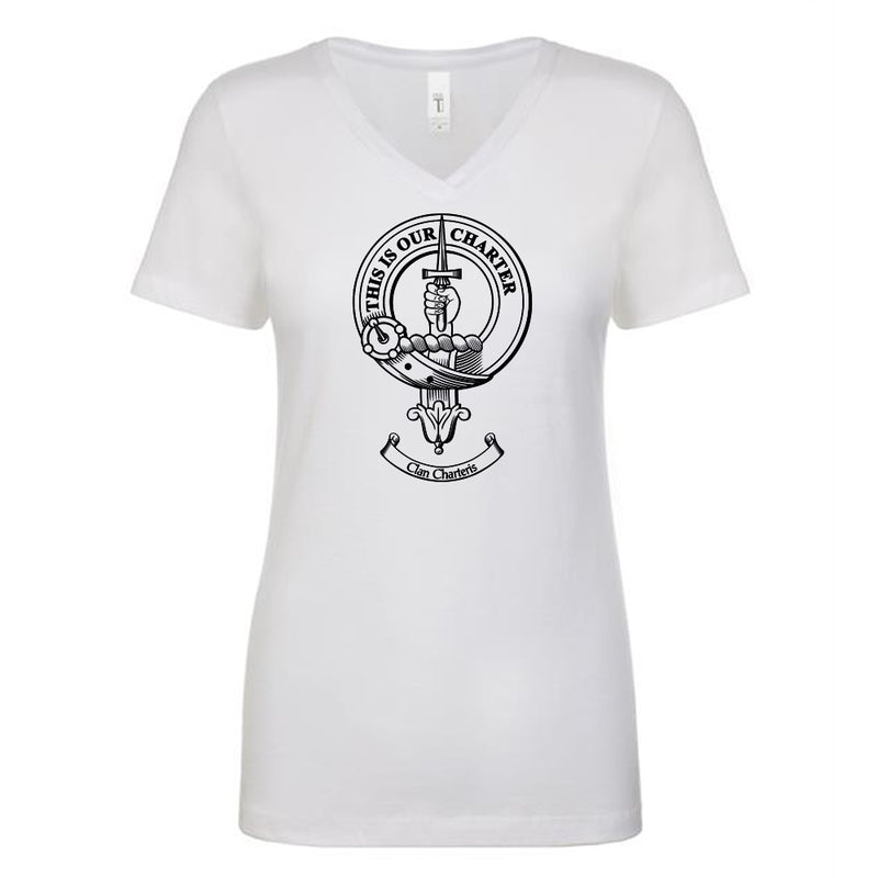 Charteris Clan Crest Ladies Ouline T-Shirt