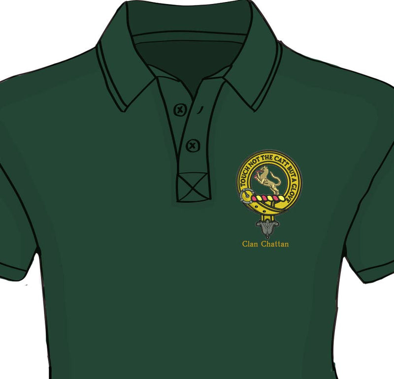 Chattan Clan Crest Embroidered Polo
