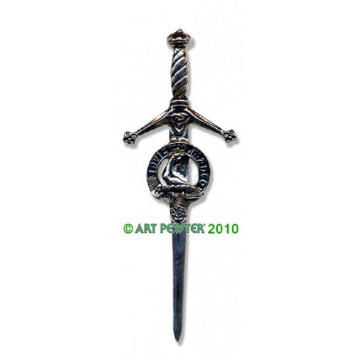 Clan Crest Pewter Kilt Pin with Armstrong Crest
