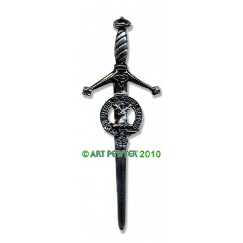 Clan Crest Pewter Kilt Pin with Crawford Crest