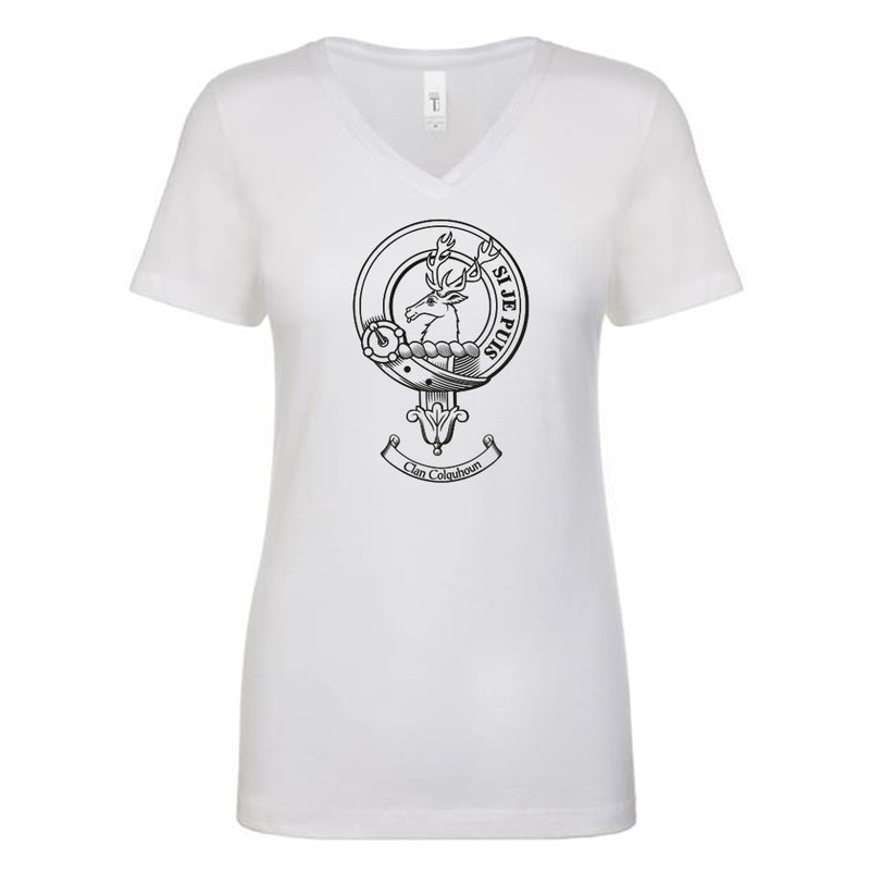 Colquhoun Clan Crest Ladies Ouline T-Shirt