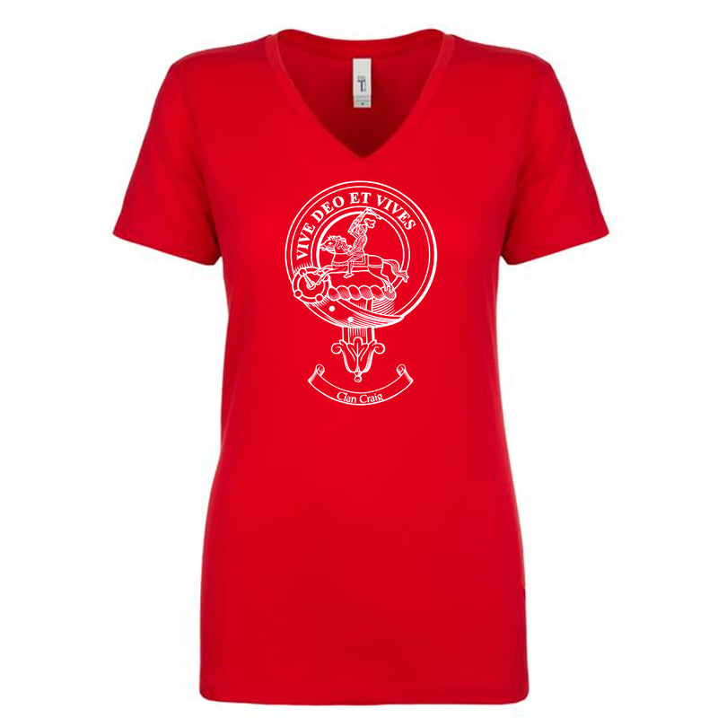 Craig Clan Crest Ladies Ouline T-Shirt